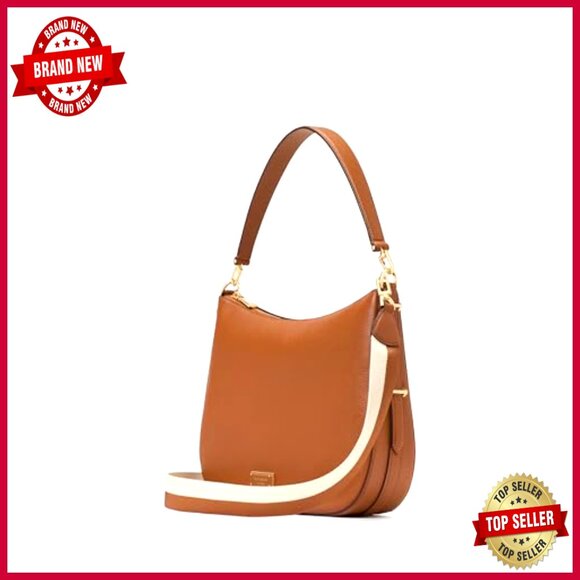 Large Pebbled Leather Hobo Bag with Adjustable Crossbody Strap